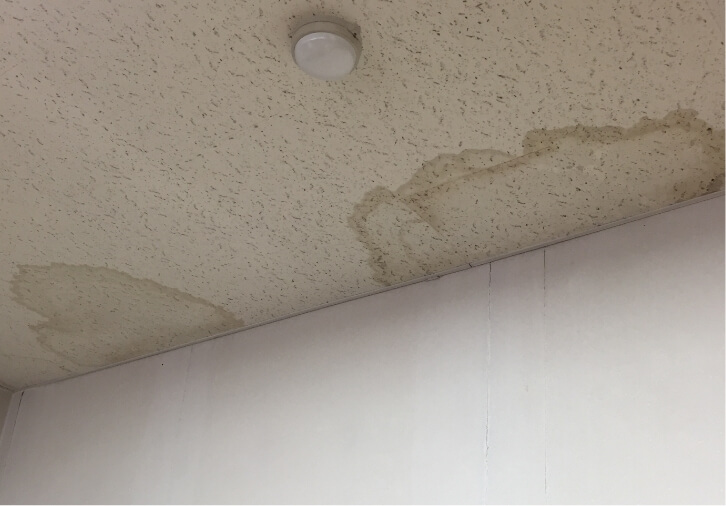 天井や壁にシミがある